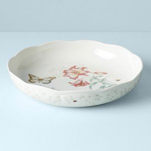 Lenox: Butterfly Meadow Collection: Low Serving Bowl 64oz NWT [10.75" diameter]